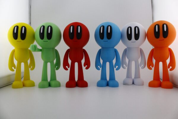 Blob character figurine - fun fidget available in 6 colours