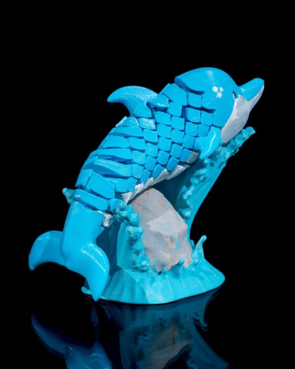 Flexi Dennis, The Dolphin Fidget Toy with Stand - Image 2