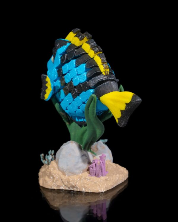 Flexi Dolores, The Blue Tang Fish Fidget Toy with Stand - Image 4