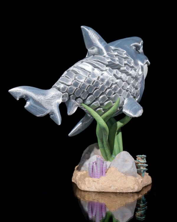 Flexi Travis, The Great White Shark Fidget Toy with Stand - Image 3